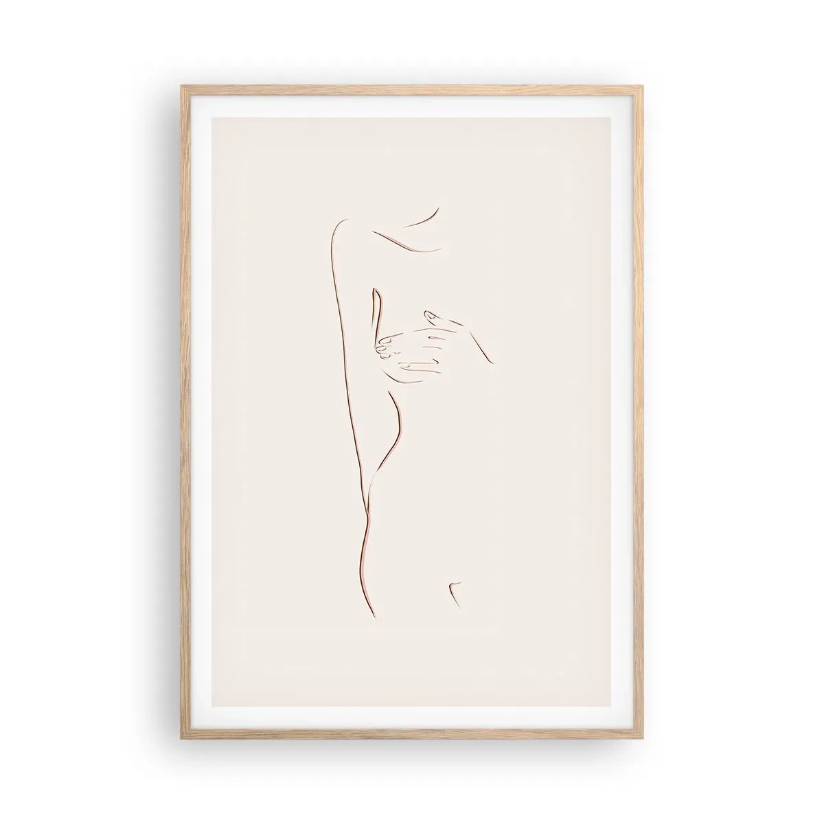 Affiche dans un chêne clair - Poster - La forme du désir - 70x100 cm