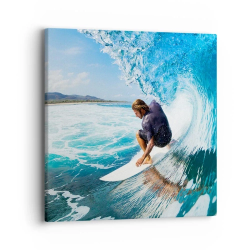 Impression sur toile - Image sur toile - Danse avec les vagues - 40x40 cm