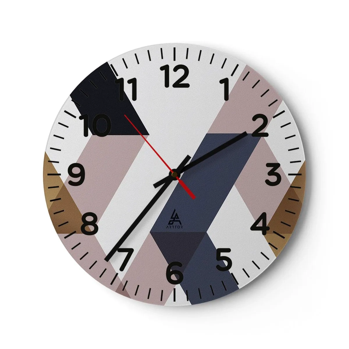 Horloge murale - Pendule murale - Plats et angles - 40x40 cm