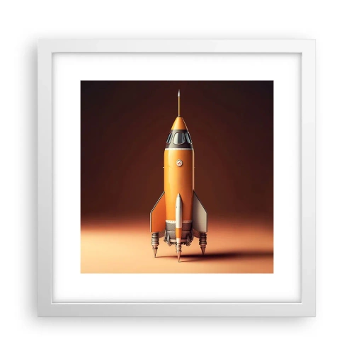 Affiche dans un cadre blanc - Poster - Ça commence par un rêve - 30x30 cm