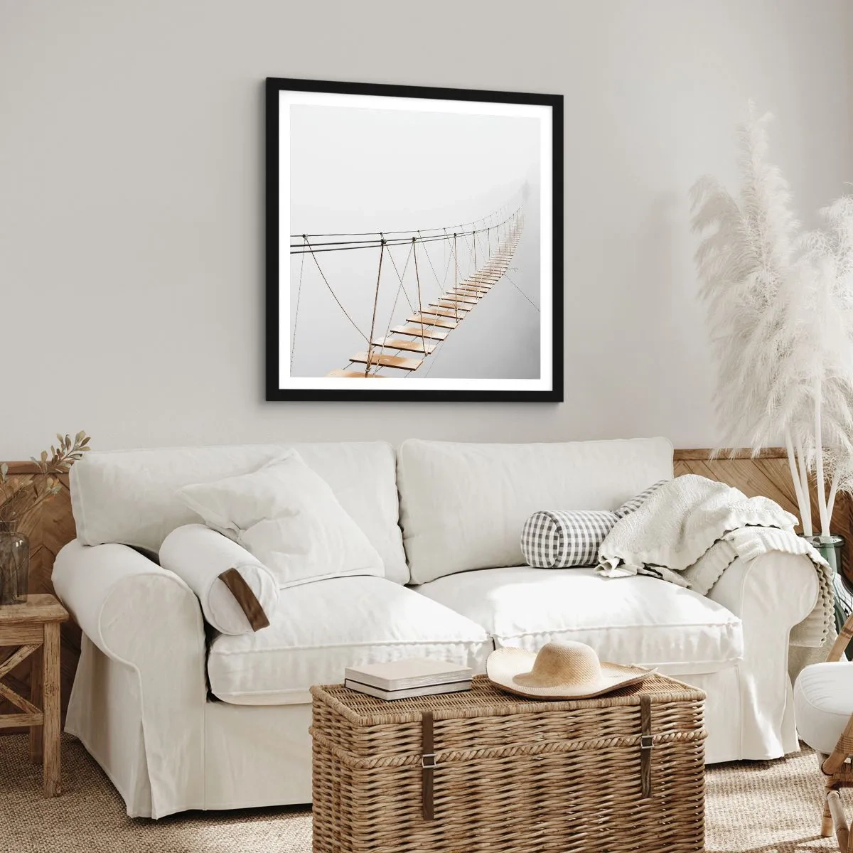 Affiche dans un cadre noir - Poster - Où cela va-t-il te mener? - 60x60 cm