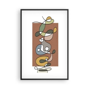 Affiche dans un cadre noir - Poster - Une abstraction qui mérite le sourire - 61x91 cm