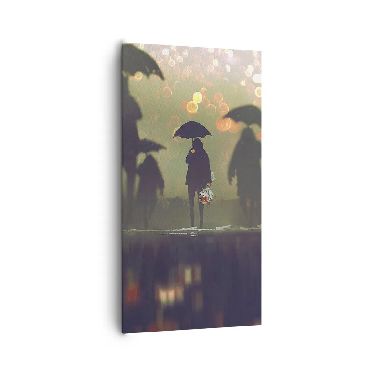 Impression sur toile - Image sur toile - Du point de vue d'une goutte de pluie - 65x120 cm