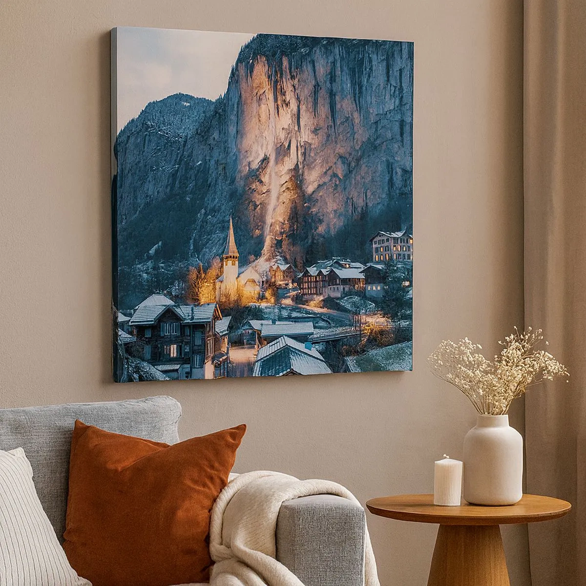 Impression sur toile - Image sur toile - Esprit brillant de l'hiver - 30x30 cm