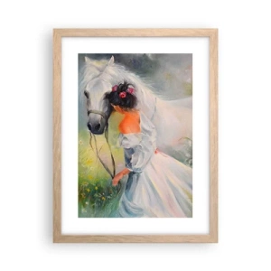 Affiche dans un chêne clair - Poster - Comme dans un beau rêve - 30x40 cm