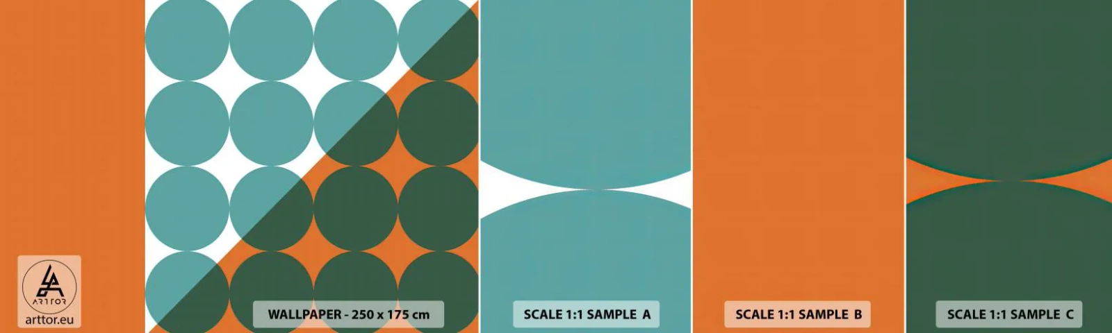Échantillon De Papier Peint Standard Eco - En haut et en diagonale - Abstraction, Morceau, Graphique - 100x30 cm