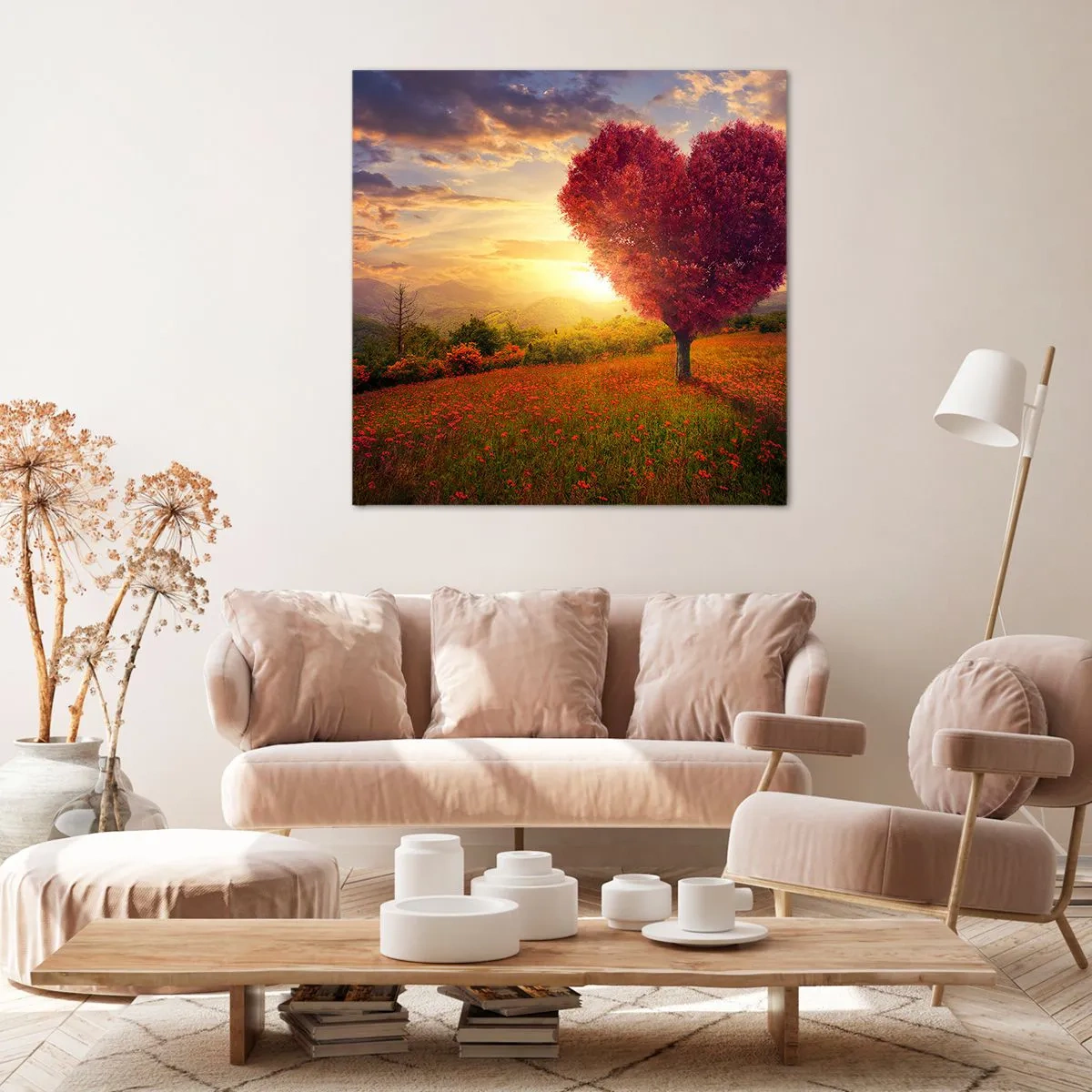 Impression sur toile - Image sur toile - Touche le cœur - 50x50 cm