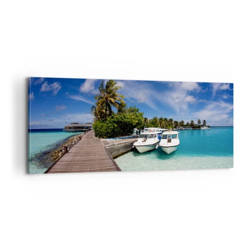 Impression sur toile - Image sur toile - Et cependant, le paradis existe bien - 100x40 cm