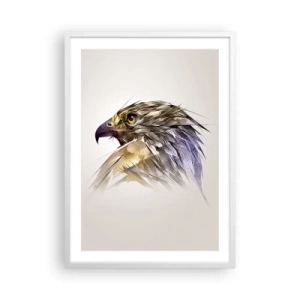 Affiche dans un cadre blanc - Poster - Portrait d'un guerrier - 50x70 cm