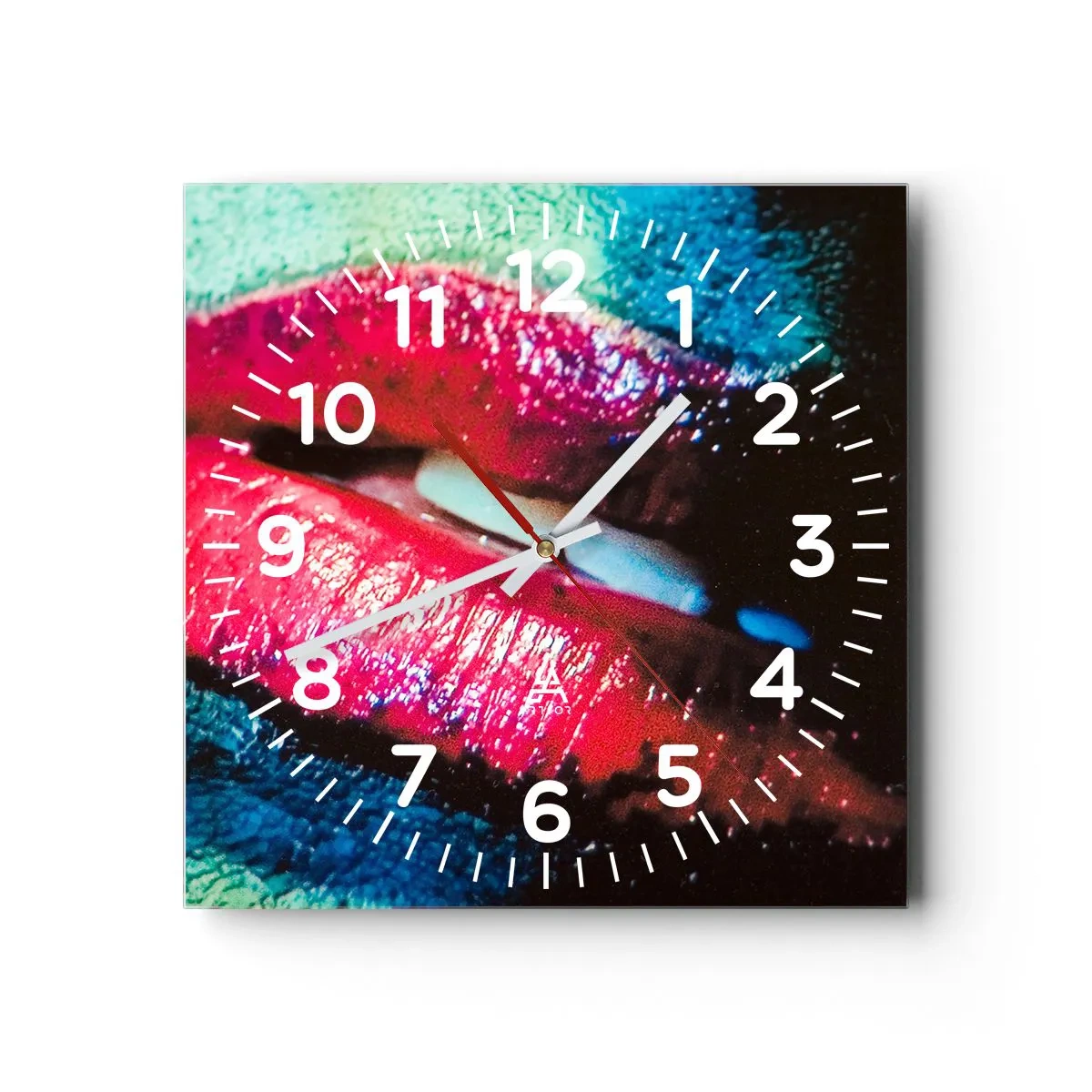 Horloge murale - Pendule murale - Sensuel et dérangeant - 30x30 cm