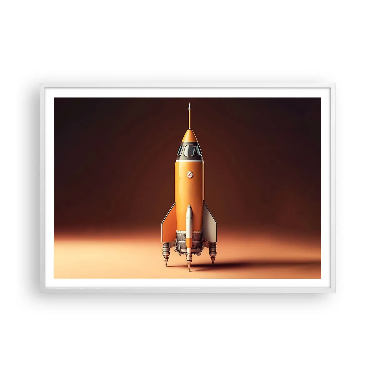 Affiche dans un cadre blanc - Poster - Ça commence par un rêve - 100x70 cm