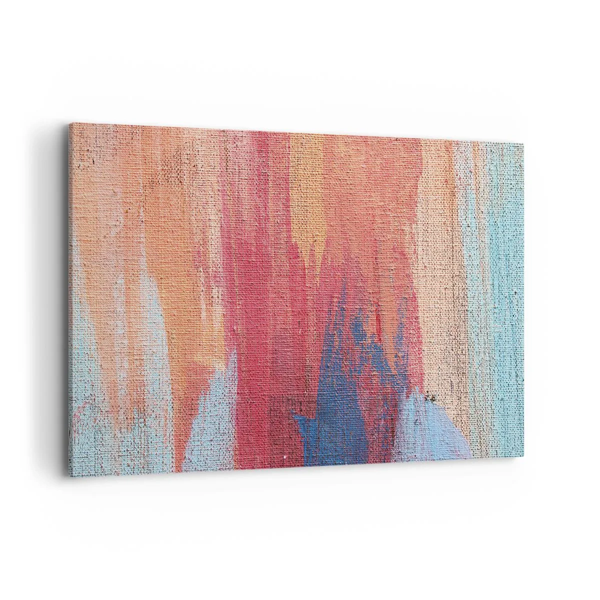 Impression sur toile - Image sur toile - Coups de pinceau abstraits et colorés - 120x80cm - Ecoulement de l'arc-en ciel - Décoration murale moderne pour le salon et la chambre ARTTOR