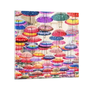 Impression sur verre - Image sur verre - Prairie de la ville - 30x30 cm