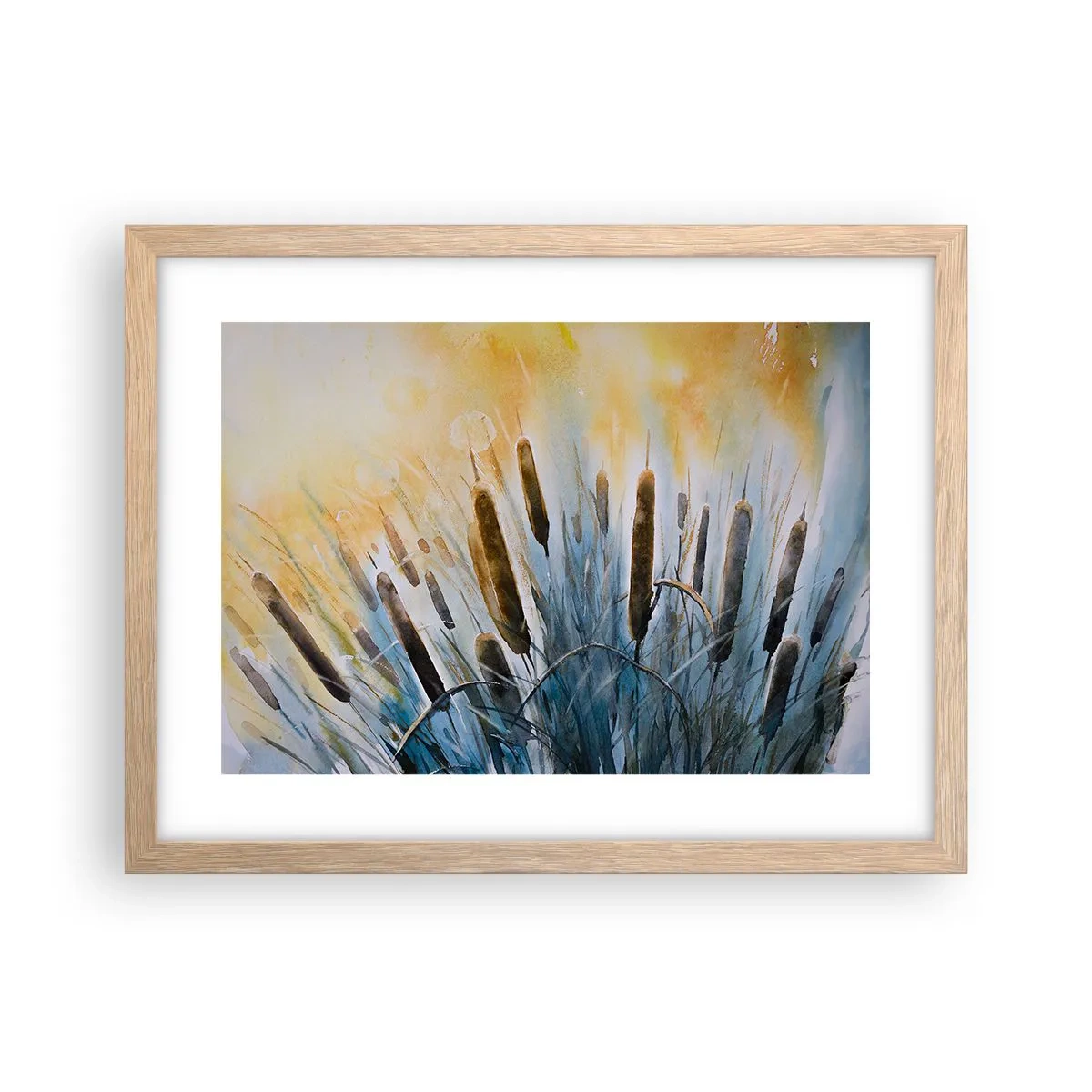 Affiche dans un chêne clair - Poster - Fraicheur de l'eau, chaleur du soleil - 40x30 cm