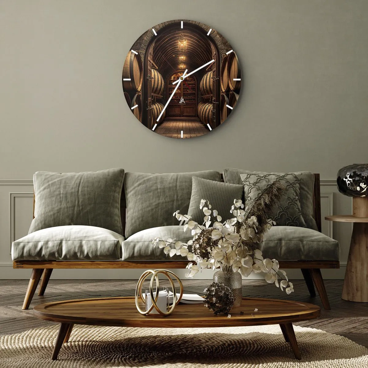 Horloge murale - Pendule murale - Cave climatisée - 40x40 cm