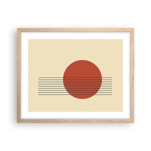 Affiche dans un chêne clair - Poster - Aux alentours et plus loin - 50x40 cm