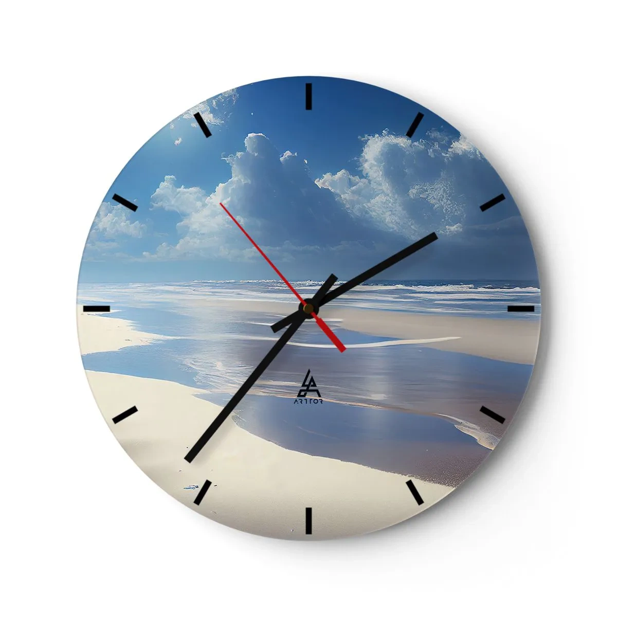 Horloge murale - Pendule murale - Des vacances paradisiaques - 40x40 cm