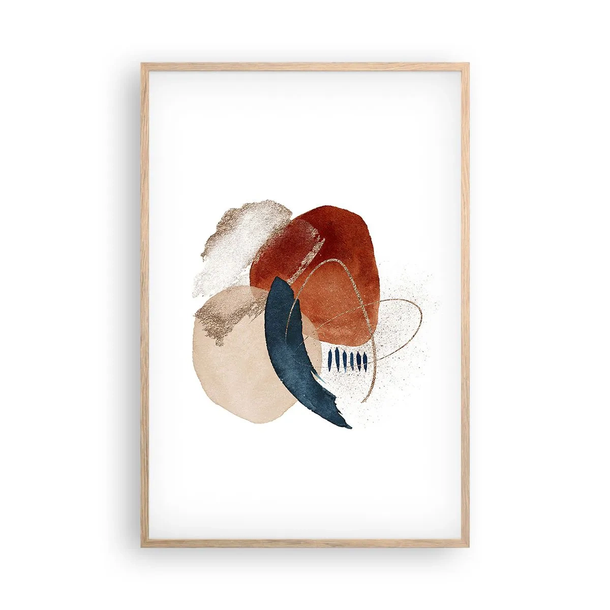 Affiche dans un chêne clair - Poster - Composition ovale - 61x91 cm