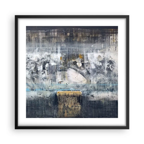 Affiche dans un cadre noir - Poster - Comme sur la glace, comme après décembre - 50x50 cm