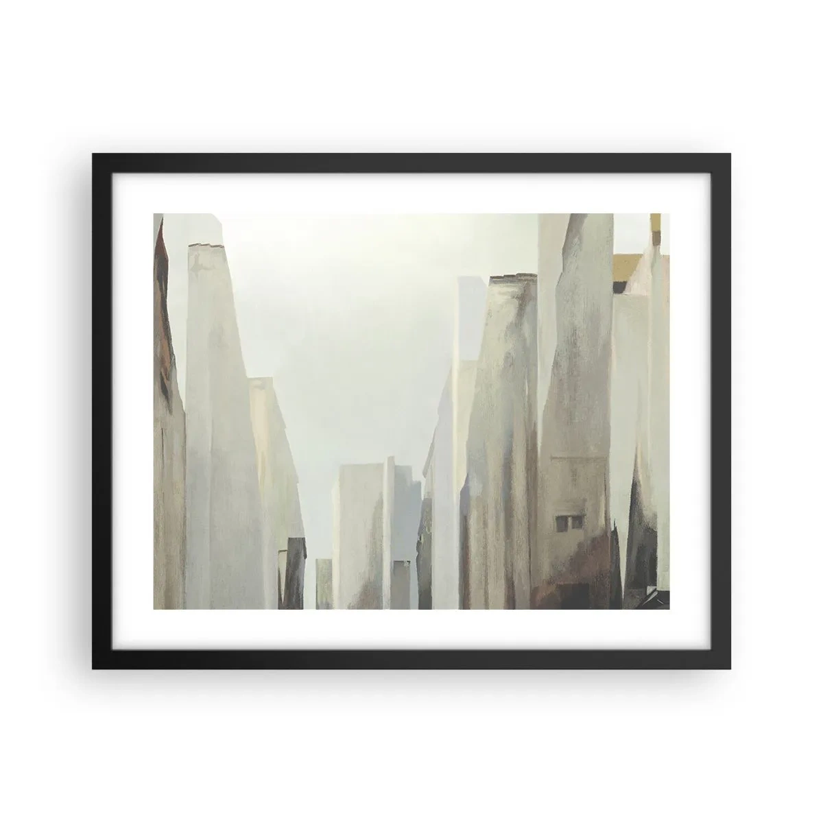 Affiche dans un cadre noir - Poster - Rêve de la ville - 50x40 cm