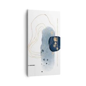 Impression sur toile - Image sur toile - Fantaisie bleu et or - 55x100 cm