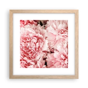 Affiche dans un chêne clair - Poster - Rêve rose - 30x30 cm