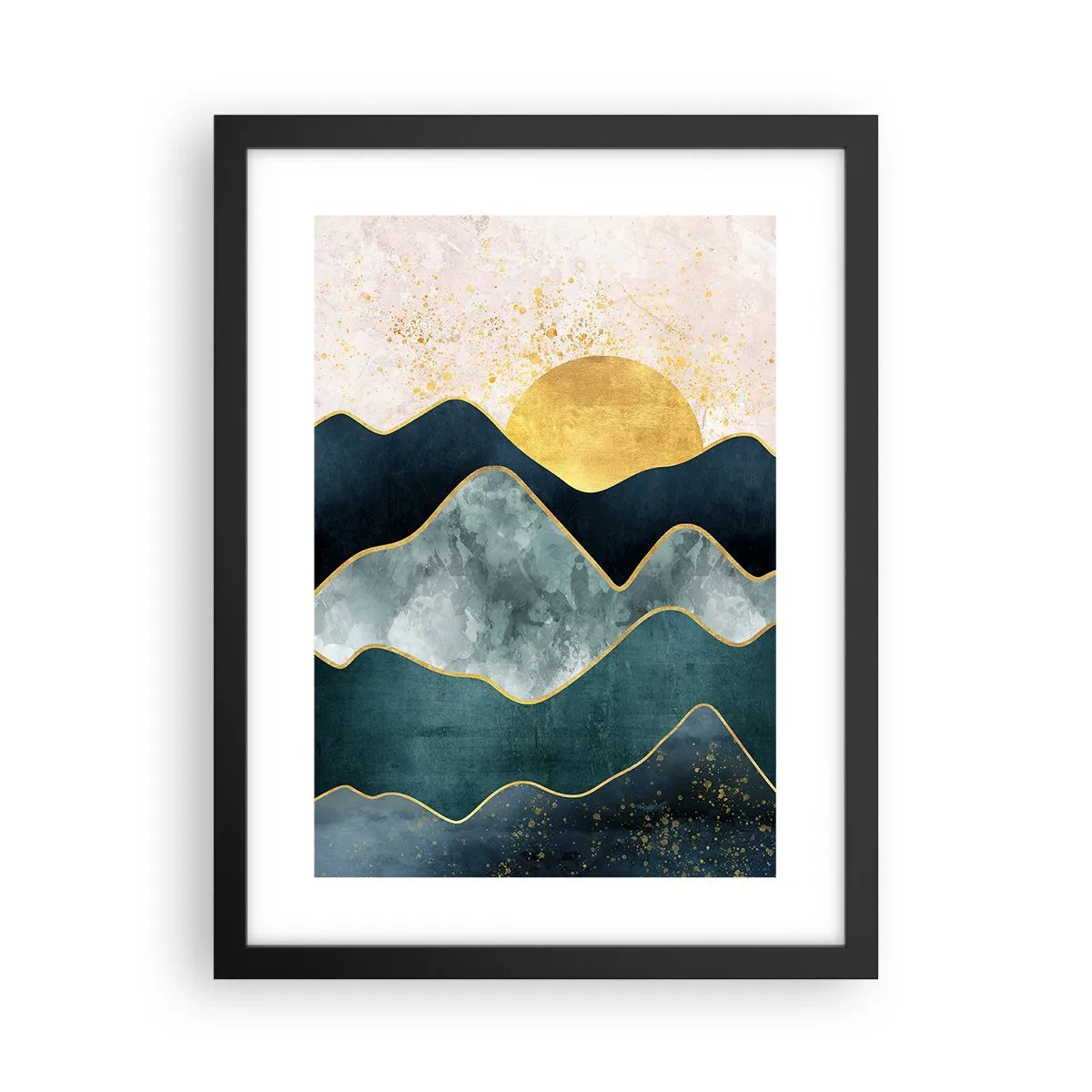 Affiche dans un cadre noir - Poster - Après les sept montagnes - 30x40 cm