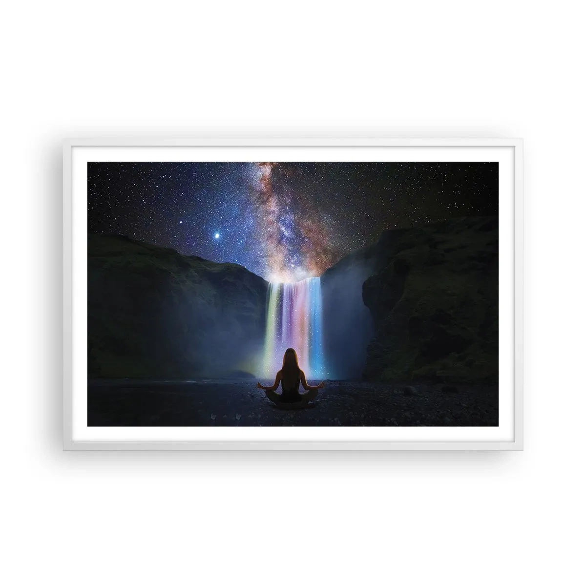 Affiche dans un cadre blanc - Poster - Harmonie absolue - 91x61 cm
