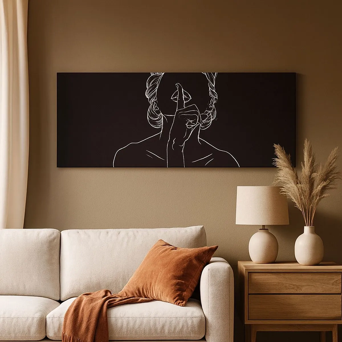 Impression sur toile - Image sur toile - La beauté s'épanouit en silence - 100x40 cm