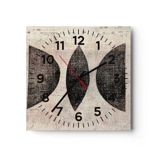 Horloge murale - Pendule murale - Abstraction ethnique - 40x40 cm
