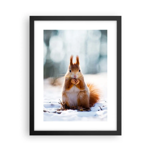 Affiche dans un cadre noir - Poster - Qu'est ce que tu regardes comme ça? - 30x40 cm