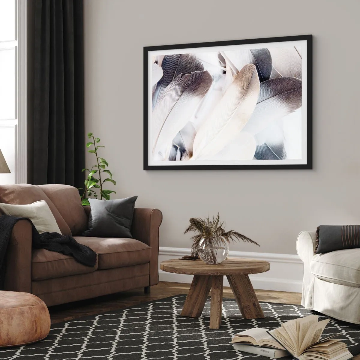 Affiche dans un cadre noir - Poster - Presque angélique - 91x61 cm