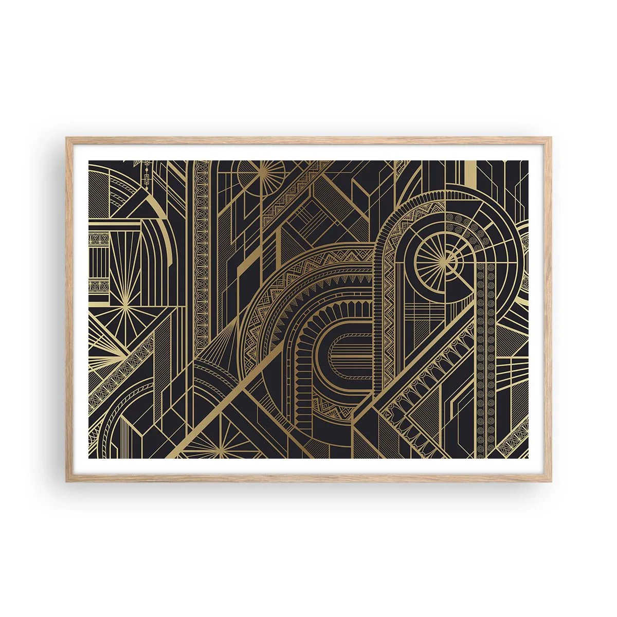 Affiche dans un chêne clair - Poster - Concept, idée, plan - 100x70 cm