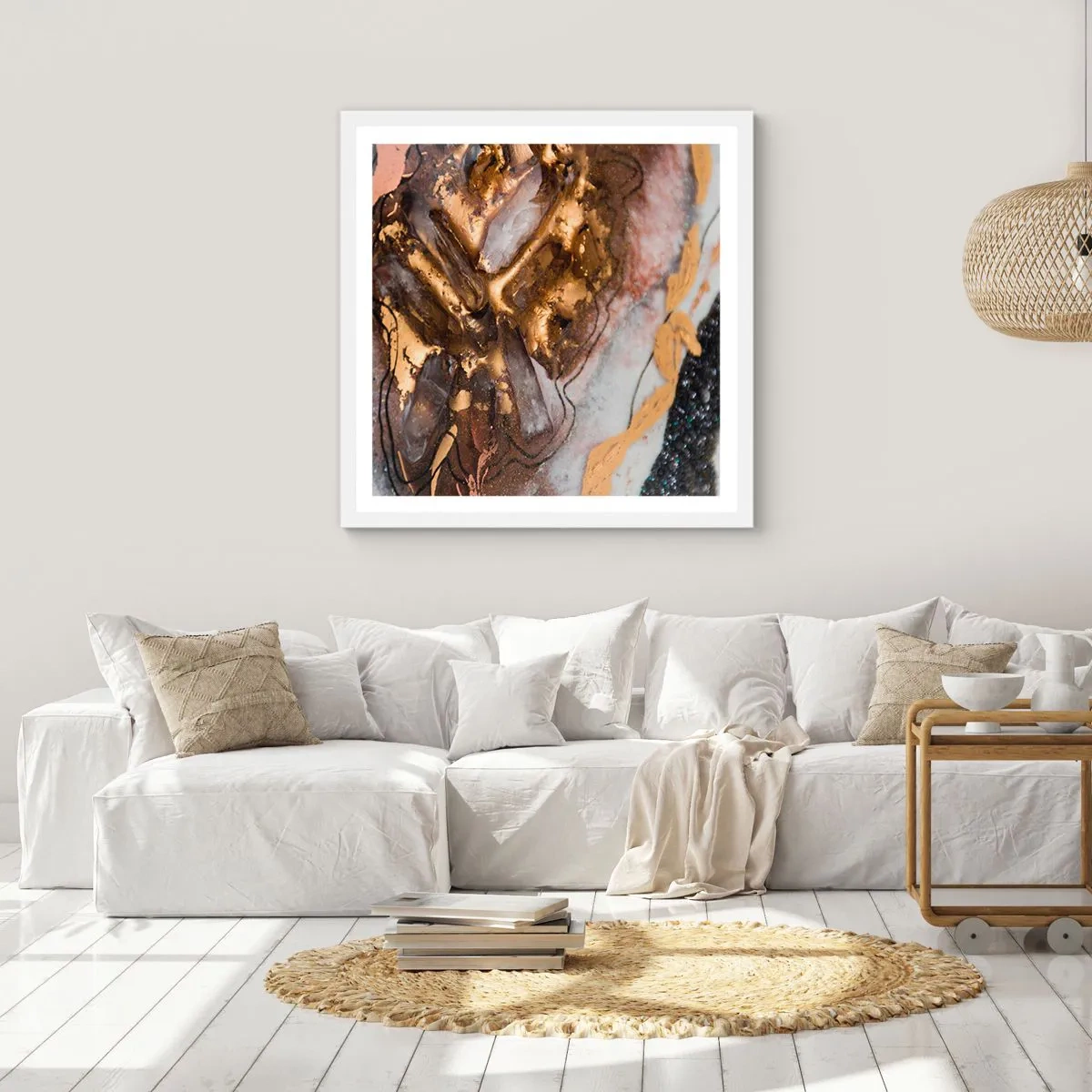 Affiche dans un cadre blanc - Poster - Élément de la terre - 40x40 cm