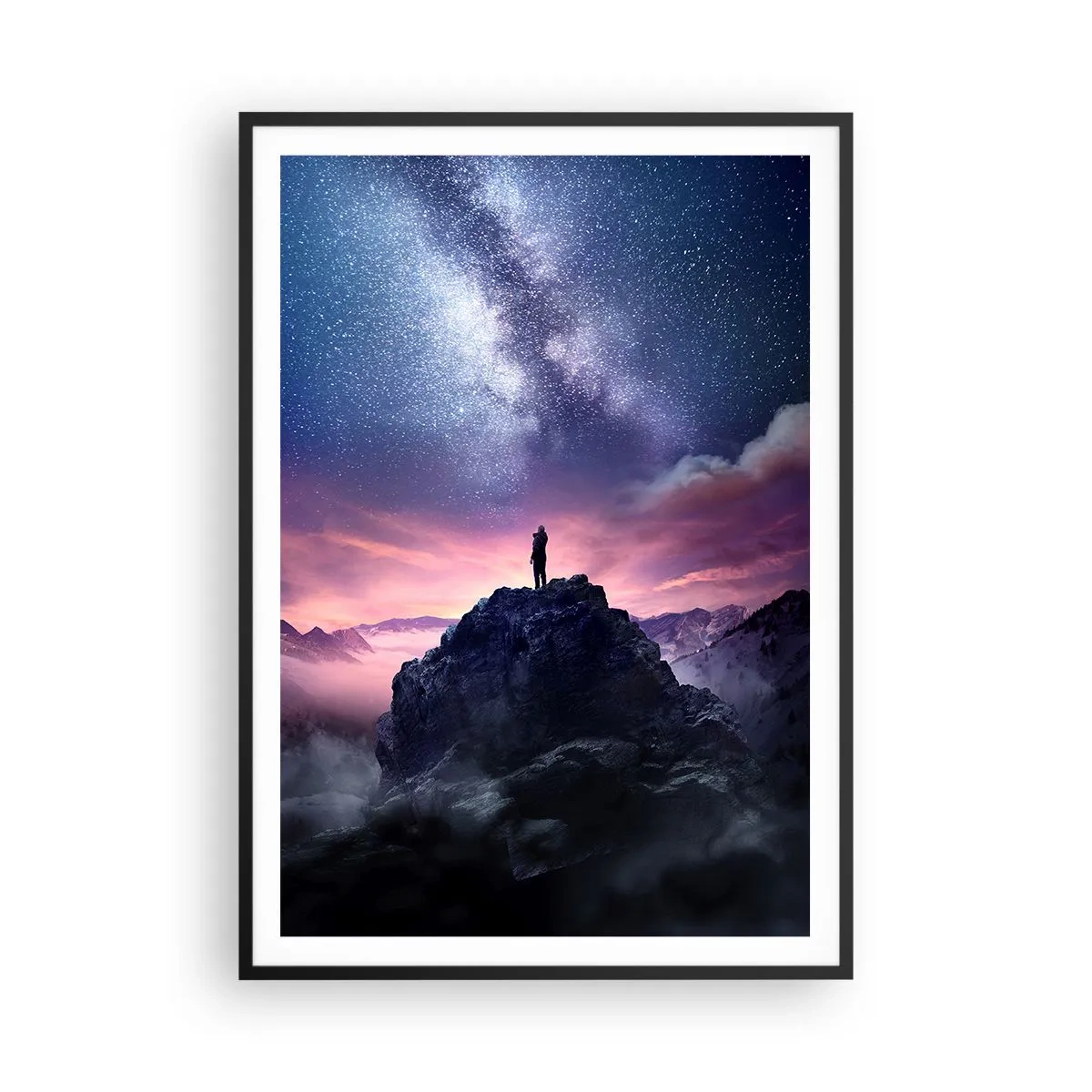 Affiche dans un cadre noir - Poster - Et il a ressenti la vie - 70x100 cm