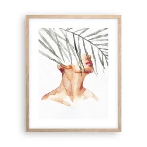 Affiche dans un chêne clair - Poster - Sentez le pouls des tropiques - 40x50 cm