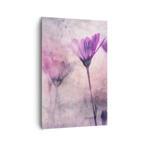 Impression sur toile - Image sur toile - Fleurs délicates dans des tons violets sur fond clair - 80x120cm - Rêve de fleurs - Décoration murale moderne pour le salon et la chambre ARTTOR