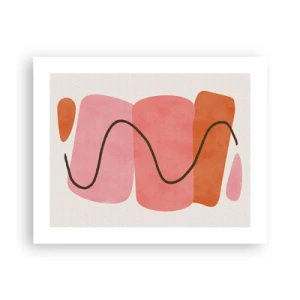 Affiche - Poster - mouvement doux des formes - 50x40 cm