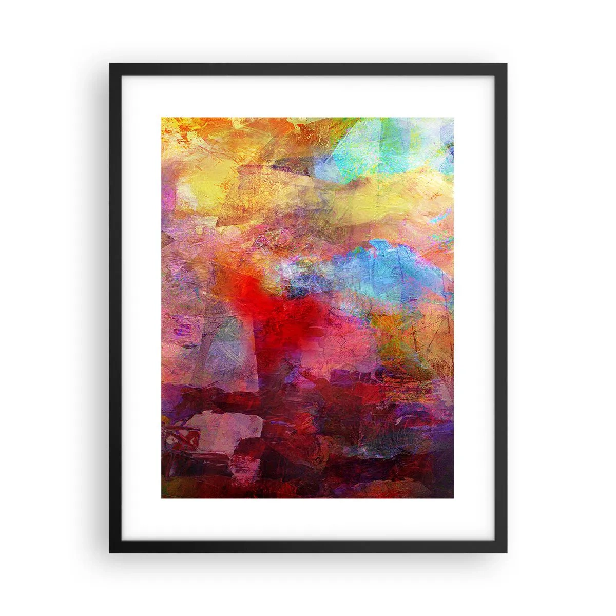 Affiche dans un cadre noir - Poster - Regardez à l'intérieur de l'arc-en-ciel - 40x50 cm