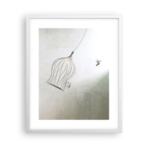Affiche dans un cadre blanc - Poster - Dans son élément - 40x50 cm