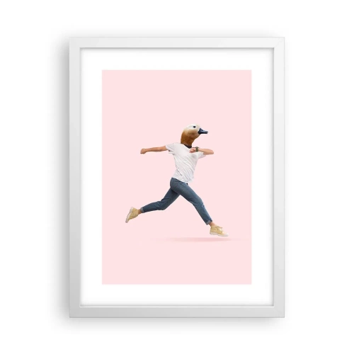 Affiche dans un cadre blanc - Poster - Une pincée d'absurdité - 30x40 cm