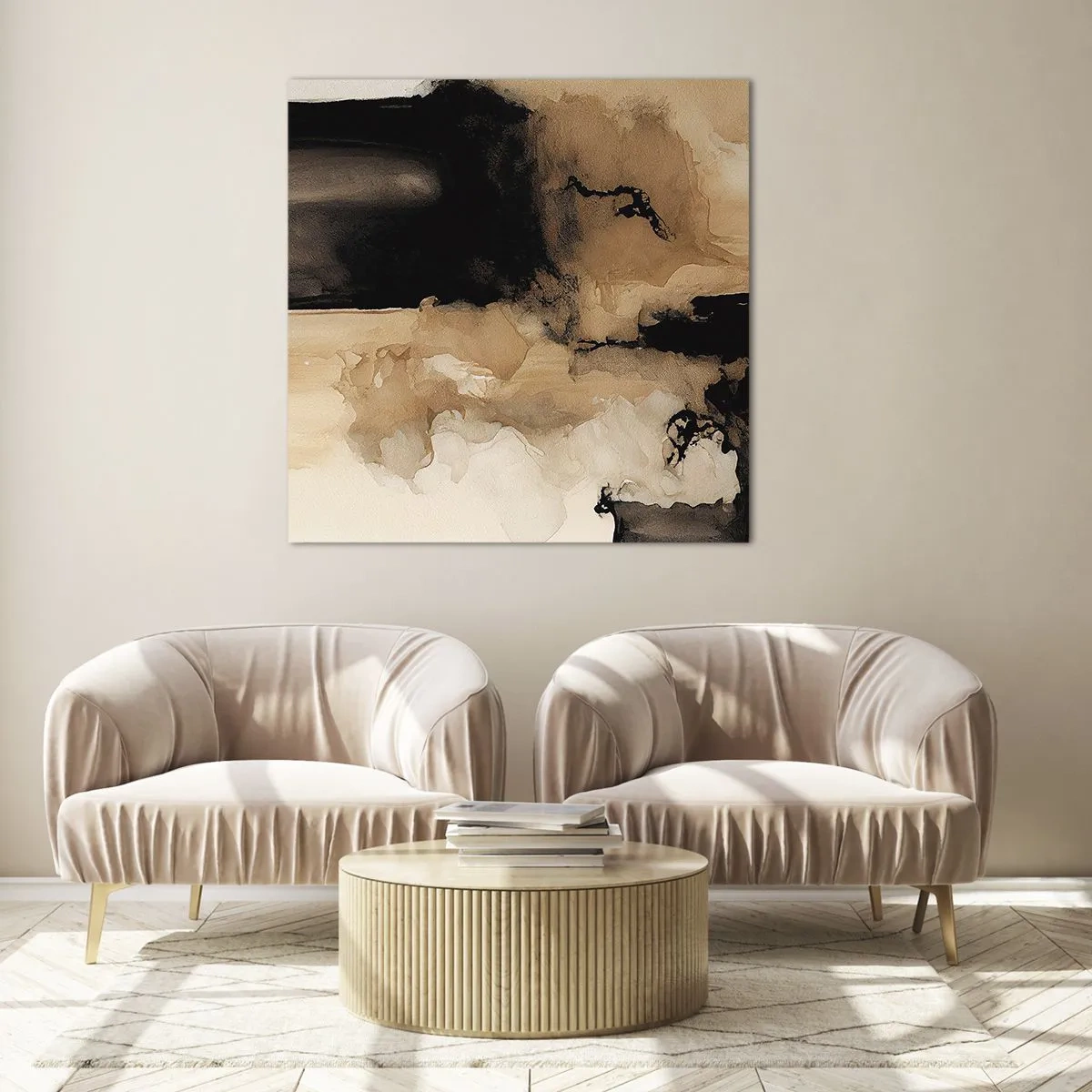 Impression sur verre - Image sur verre - Une abstraction intrigante - 60x60 cm