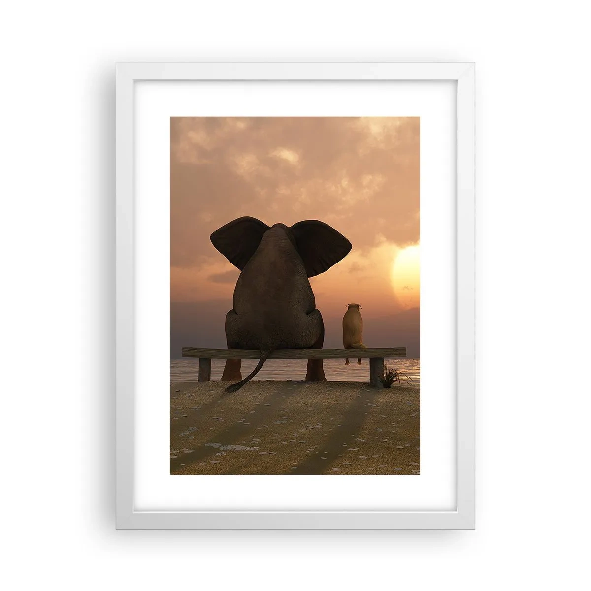 Affiche dans un cadre blanc - Poster - C'est bon de garder le silence ensemble - 30x40 cm