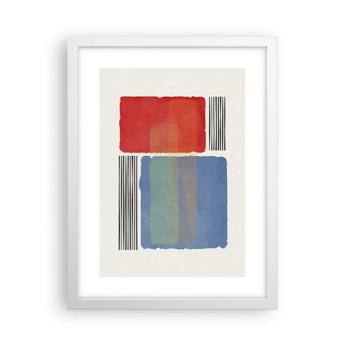 Affiche dans un cadre blanc - Poster - Esprit et lettre de la géométrie - 30x40 cm
