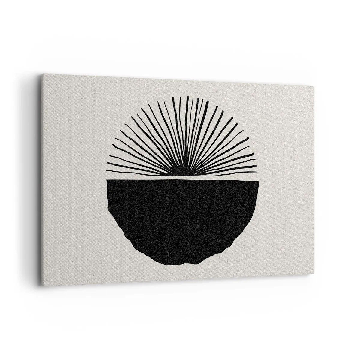 Impression sur toile - Image sur toile - Motif noir minimaliste sur fond clair - 120x80cm - Une gamme de possibilités - Décoration murale moderne pour le salon et la chambre ARTTOR