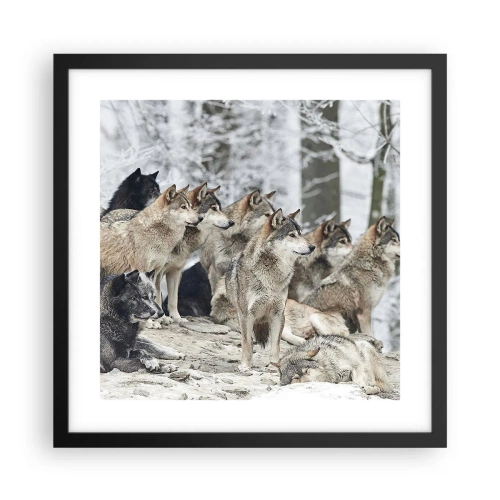Affiche dans un cadre noir - Poster - Famille et amis - 40x40 cm