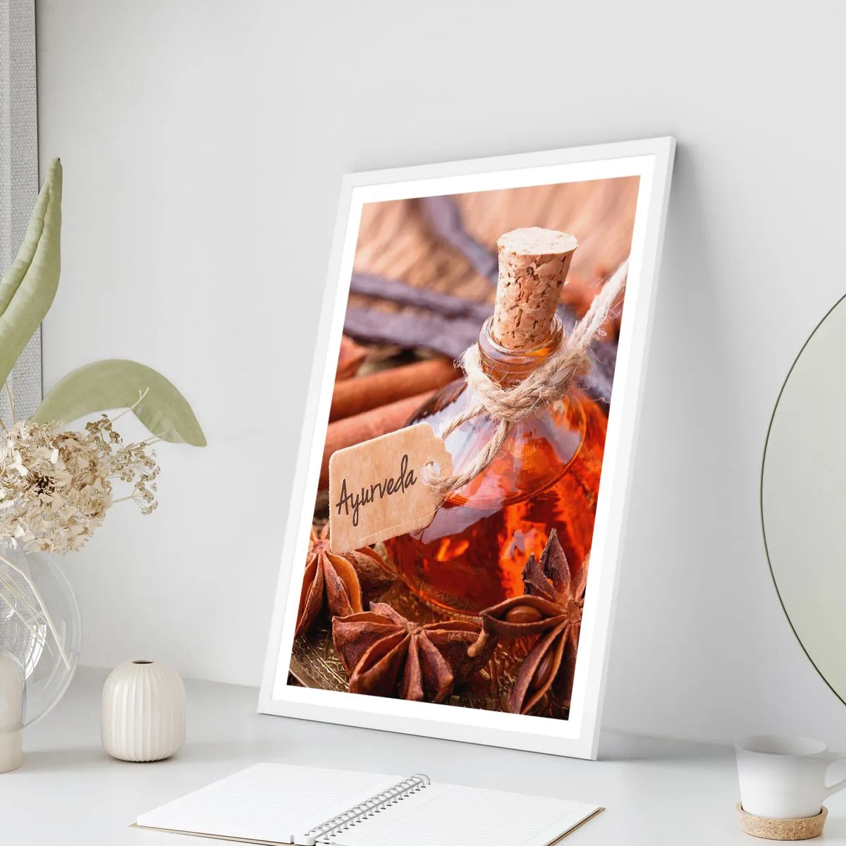 Affiche dans un cadre blanc - Poster - Vers l'unité du corps et de l'esprit - 70x100 cm