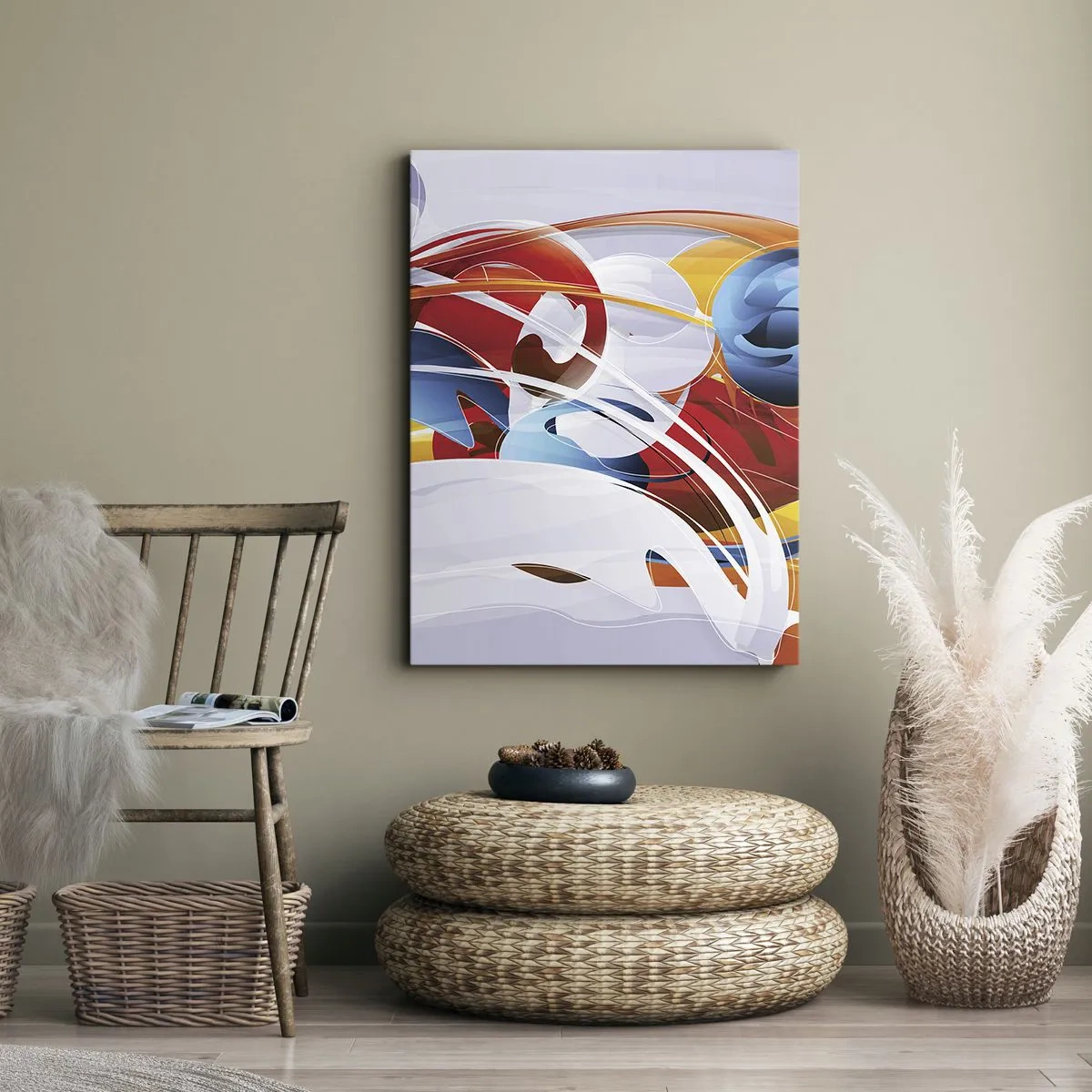 Impression sur toile - Image sur toile - La danse des éléments - 65x120 cm