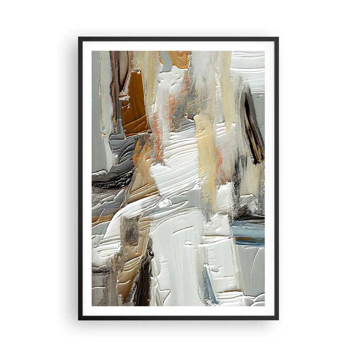 Affiche dans un cadre noir - Poster - Couches colorées - 70x100 cm