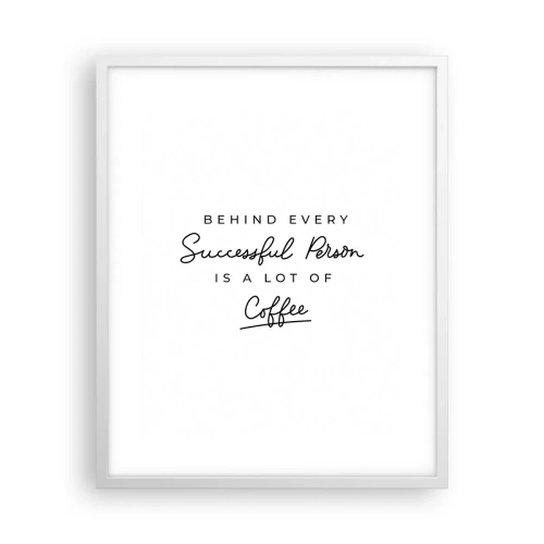 Affiche dans un cadre blanc - Poster - Secret du succès - 40x50 cm